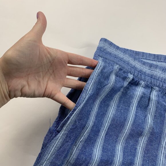 Old Navy Bright Blue Stripe Linen Blend Wide Leg Lounge Pant XL - Picture 3 of 7